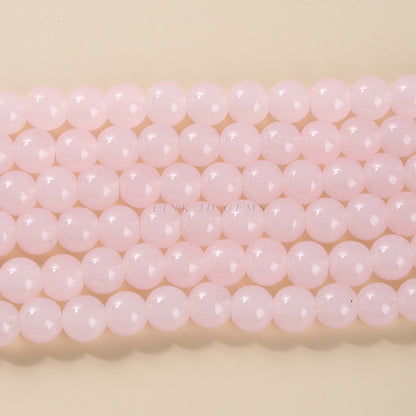 Imitation jade glass round beads loose beads