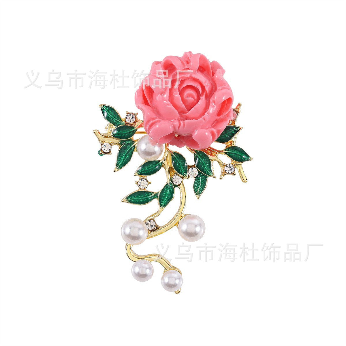 Pearl Peony National Style Brooch