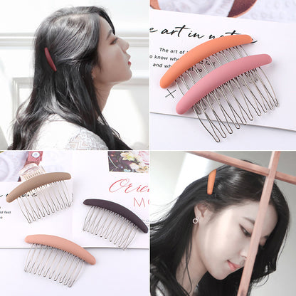 Frosted metal hair comb