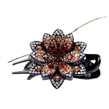 Side flower rhinestone ins headdress