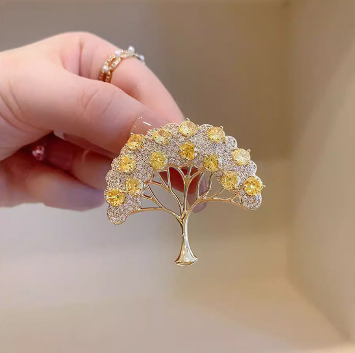 Golden Wishing Tree Brooch