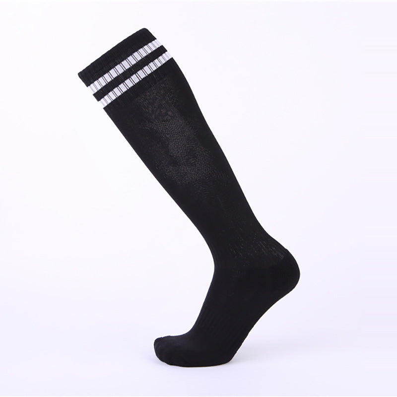 Two-Stripe Long Soccer Socks Thick Cushion