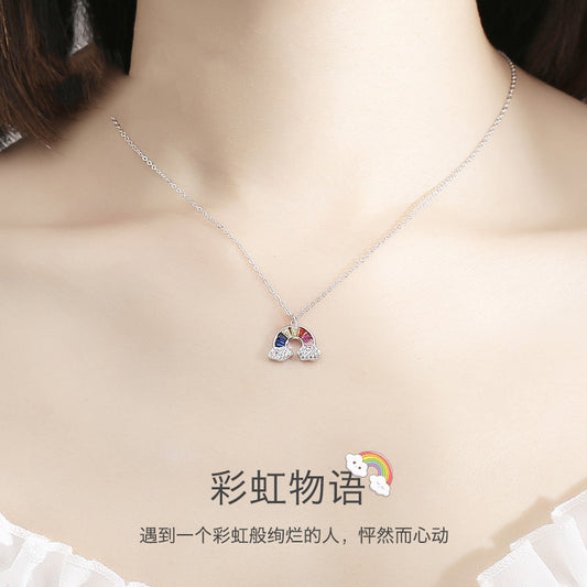 Rainbow Necklace Woman