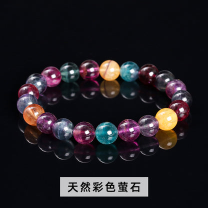 7A Natural Rainbow Fluorite Bracelet