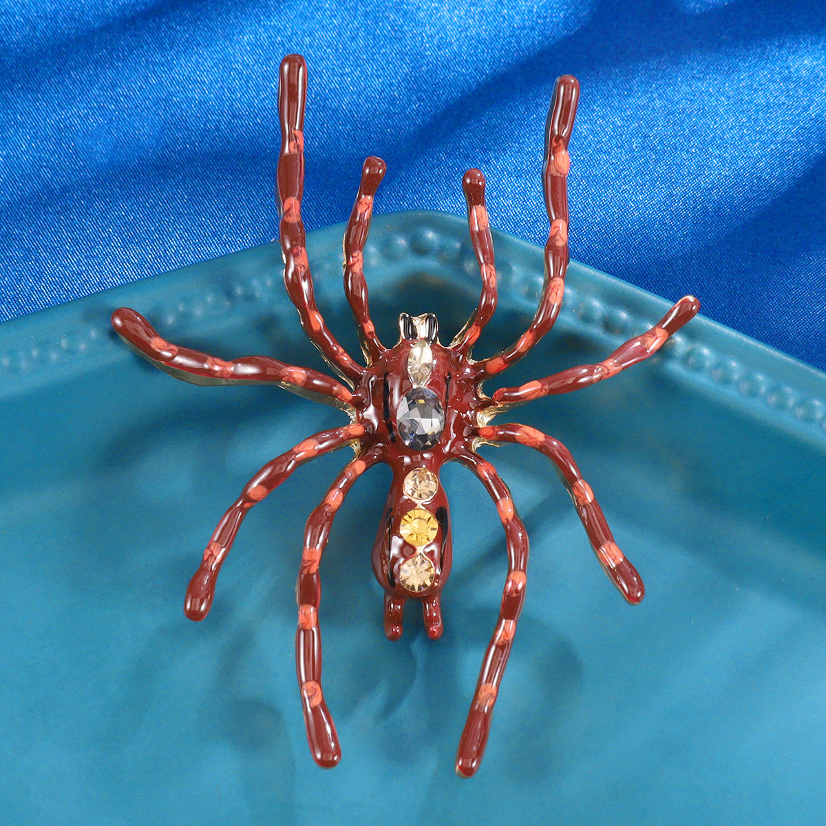 Halloween Enamel Spider Brooch