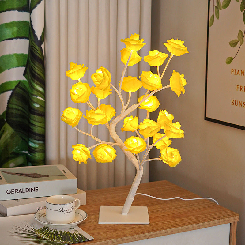 USB switch LED simulation rose tree lamp decoration night light