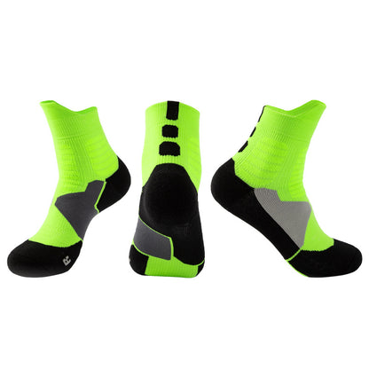 Adult Mid-Calf Basketball Socks Towel Bottom