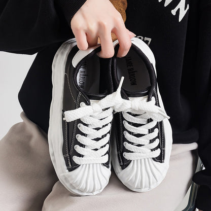 Fashion black and white shoes women's casual shoes