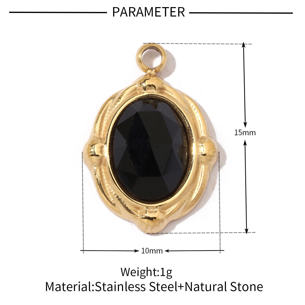 necklace pendant agate natural stone stainless steel