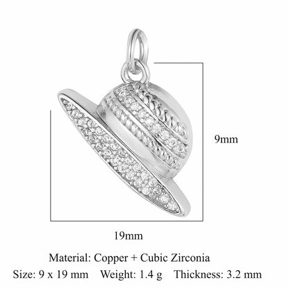 Feather dripping oil crown love copper zircon pendant