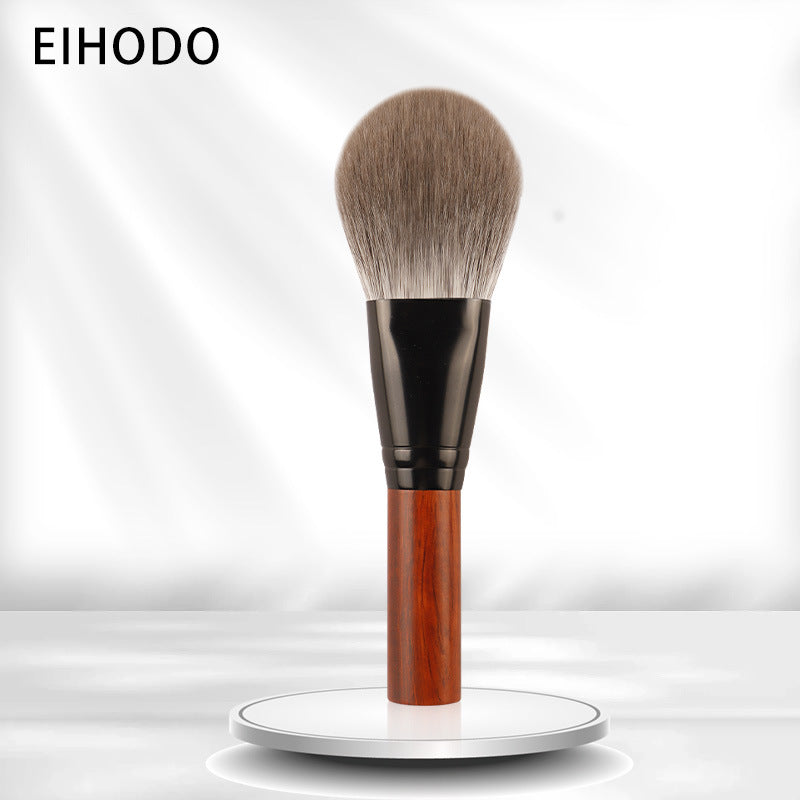 Red Sandalwood Flat Heart Powder Brush