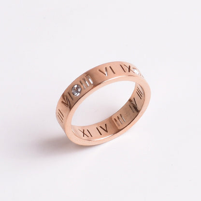 Fashion rose gold couple ring