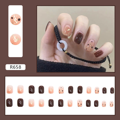 Caramel Amber Gradient Nails