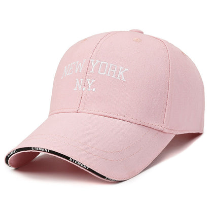 Gorra de pico de pato moderna con letras coreanas bordadas 