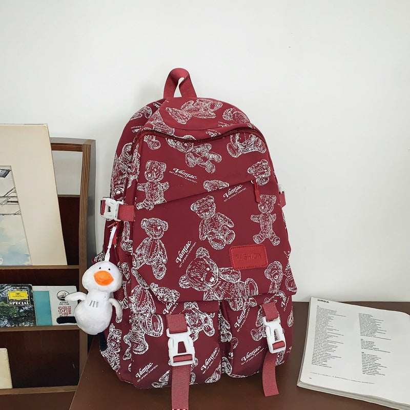 Nylon water-repellent backpack for junior high school students