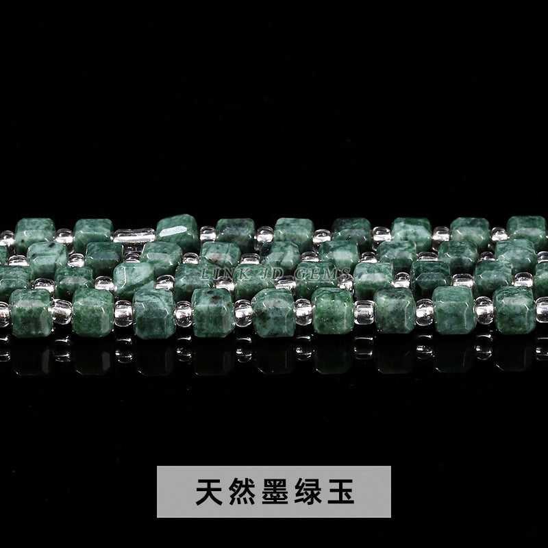 6/8Mm crystal agate jade cube loose beads