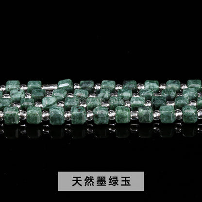 6/8Mm crystal agate jade cube loose beads