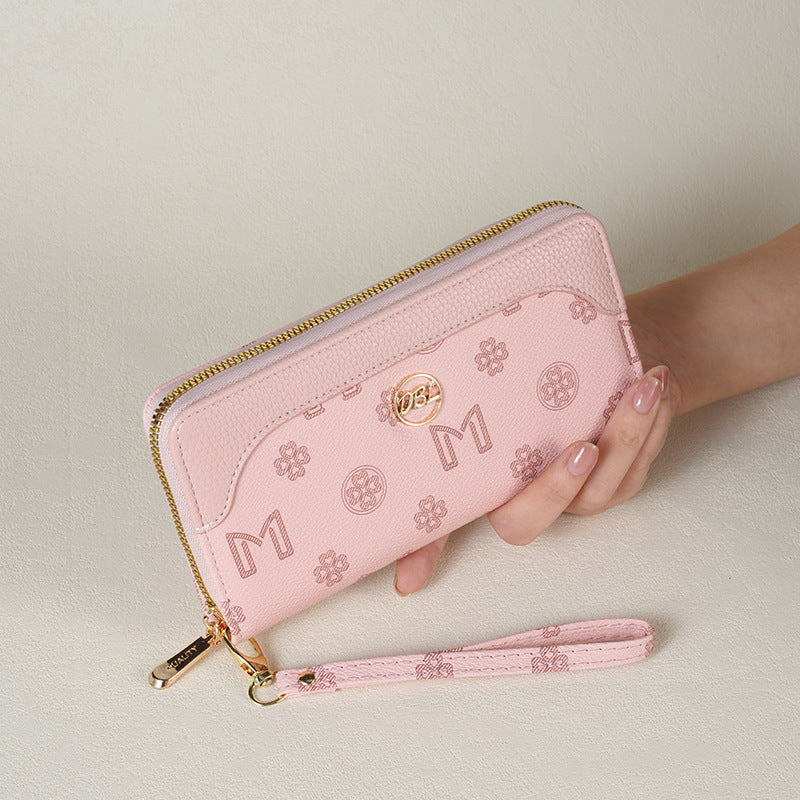 Women's long wallet multi-card clutch