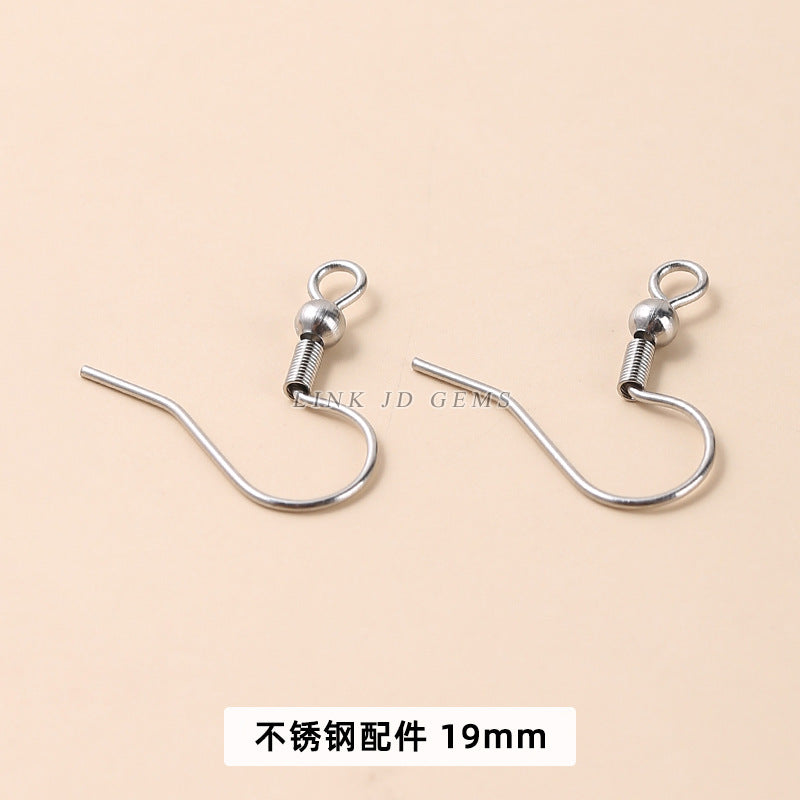 Stainless steel nine-character needle ear hook melon seeds and lobster buckle