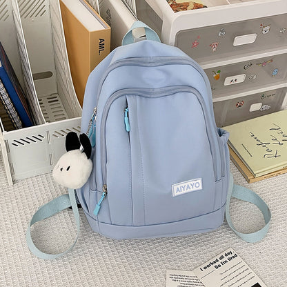 Japanese style solid color small backpack