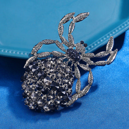 Diamond Spider Brooch