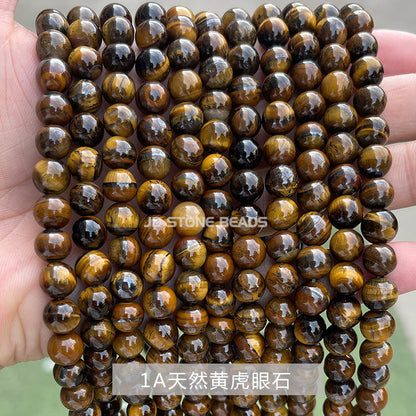 Colored tiger's eye beads