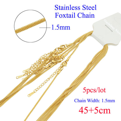 5 pcs/pack cross chain stainless steel DIY