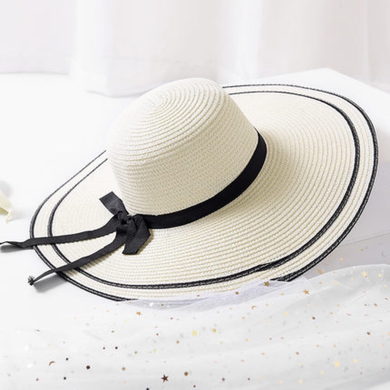 Korean Hat Women Summer Wide Brim Fashion Sweet Beach Foldable Sun Protection