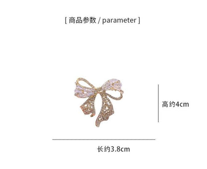 Bow zircon brooch