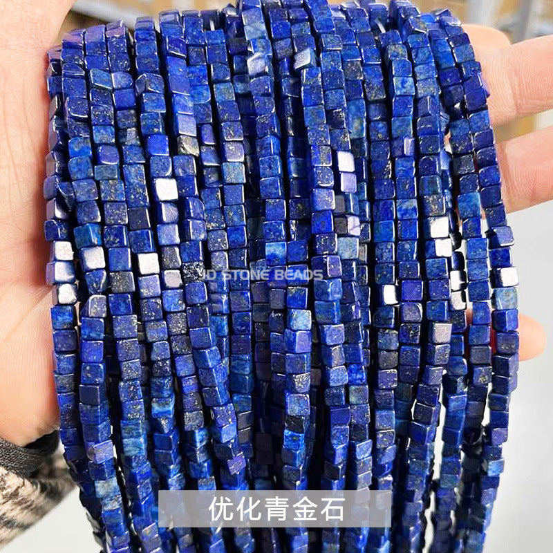 4 * 4Mm crystal agate square loose beads