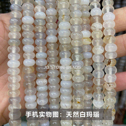 8 * 4Mm natural stone chalcedony abacus beads loose beads