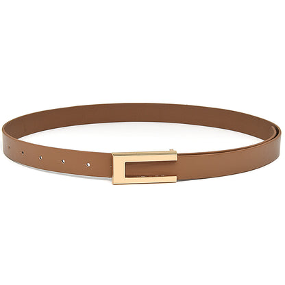 Trendy women's thin belt