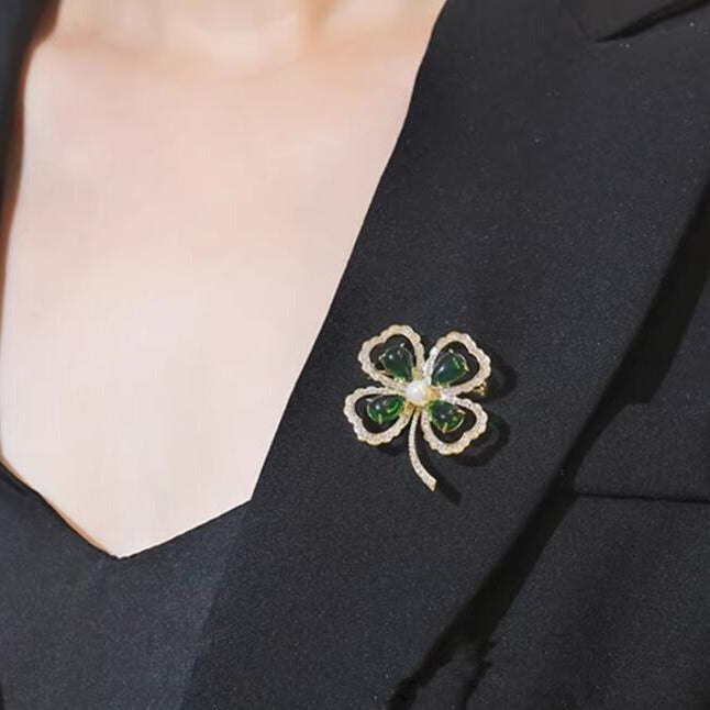 New four-leaf clover brooch