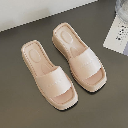 Height-increasing slope heel casual cool slippers