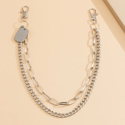 New trendy and cool double-layer waist chain