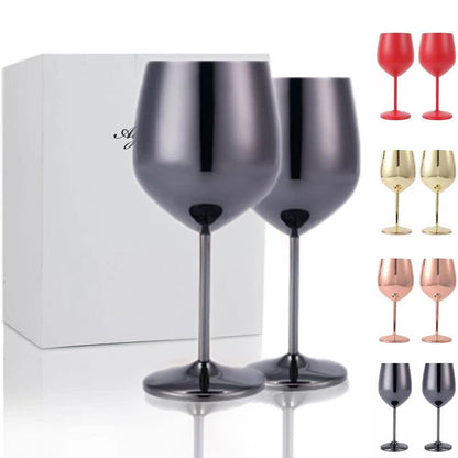 Stainless steel single-layer drop-resistant goblet