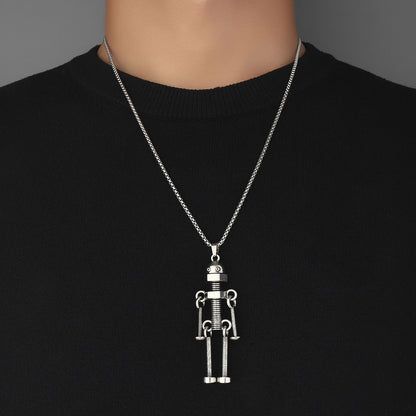 Hip Hop Style Dollar Symbol Titanium Steel Men's Pendant Necklace