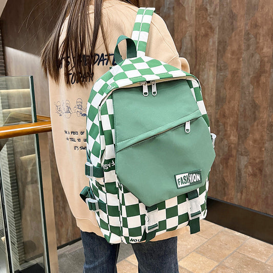 New backpack plaid casual