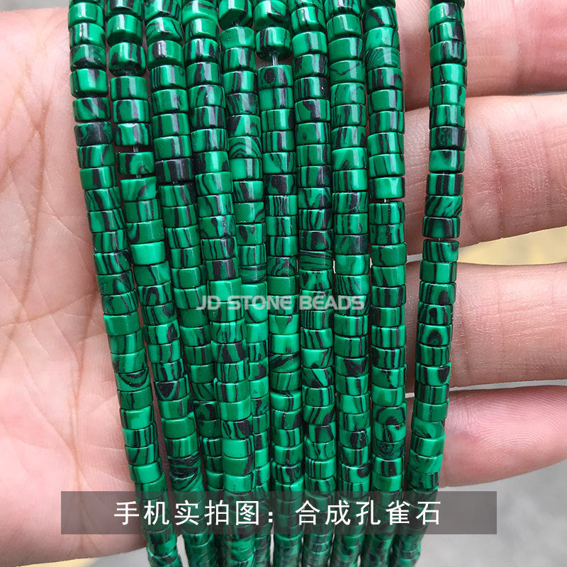 2 * 4Mm Jade Crystal Right Angle Disc Loose Beads