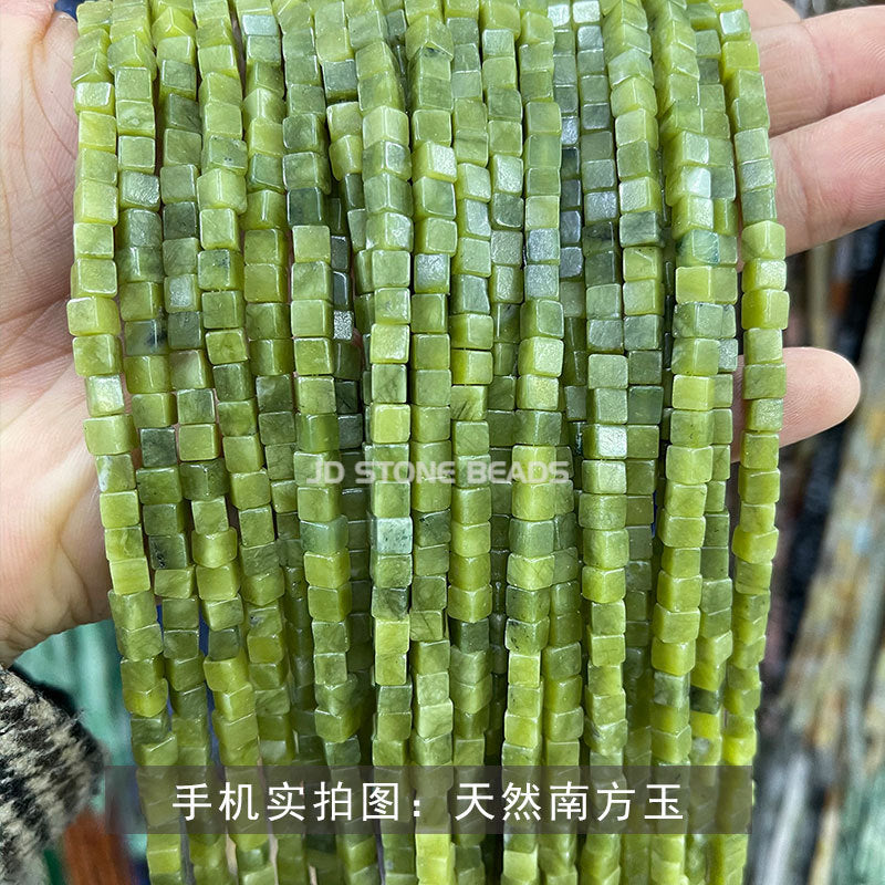 4 * 4Mm crystal agate square loose beads