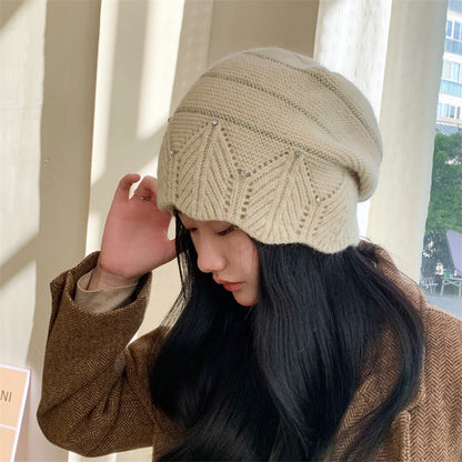 Thickened Rabbit Fur Knit Hat