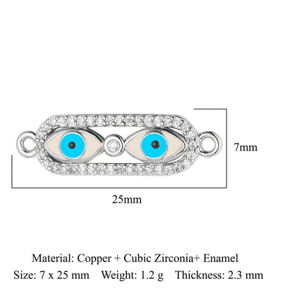 Eyes Angel Cross Copper Zircon Pendant