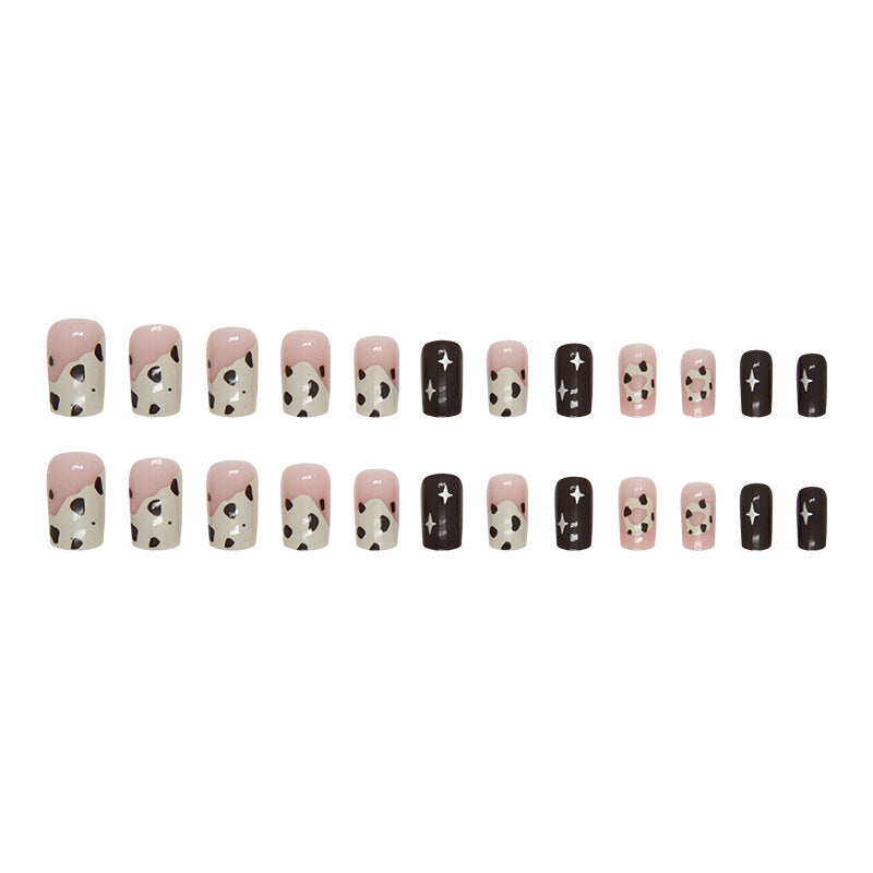 Chocolate Donut Autumn Winter Fake Nails