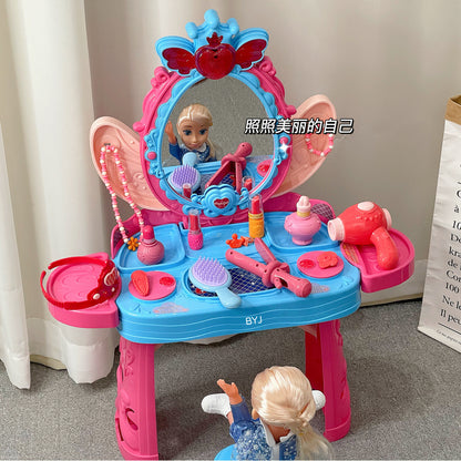 Dream Vanity with Colorful Lights and Music Portable Makeup Toy for Kids