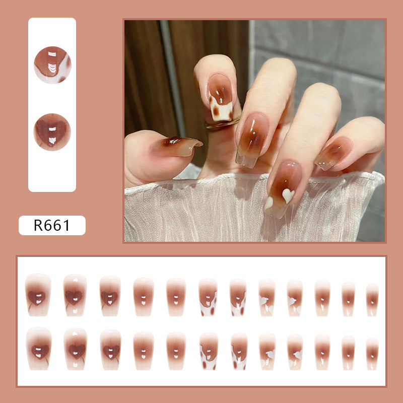 Caramel Amber Love Nails