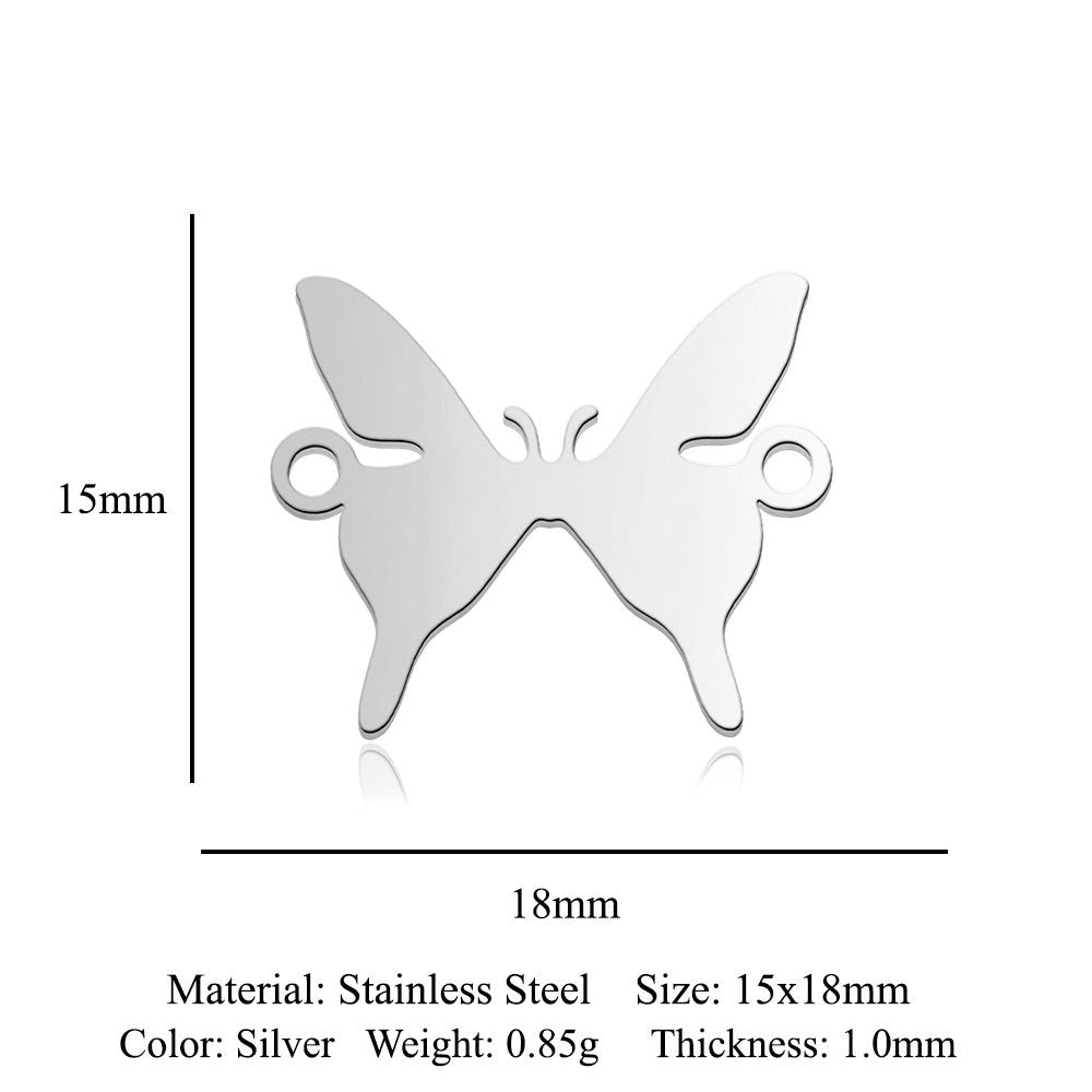 5 pcs/titanium steel pendant animal dragonfly butterfly dinosaur