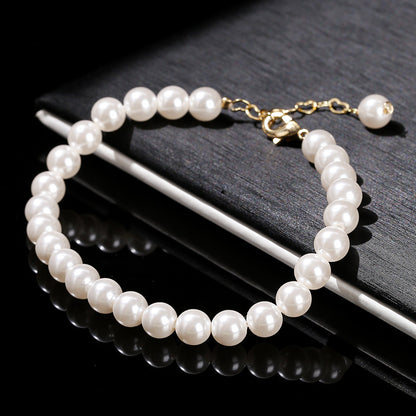 7A high imitation pearl bead round bead bracelet