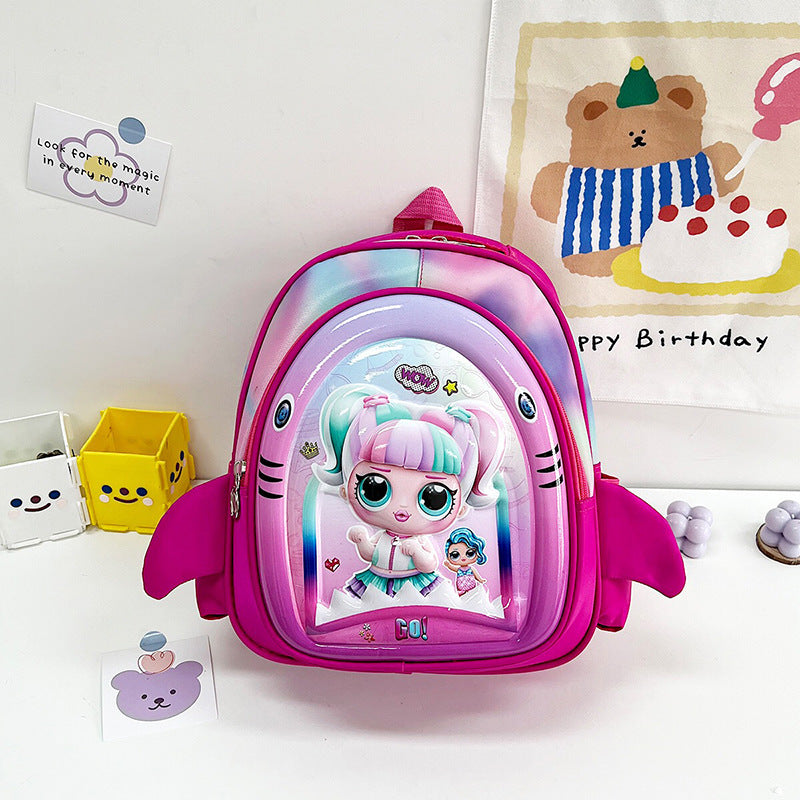 Multicolor hard shell school bag