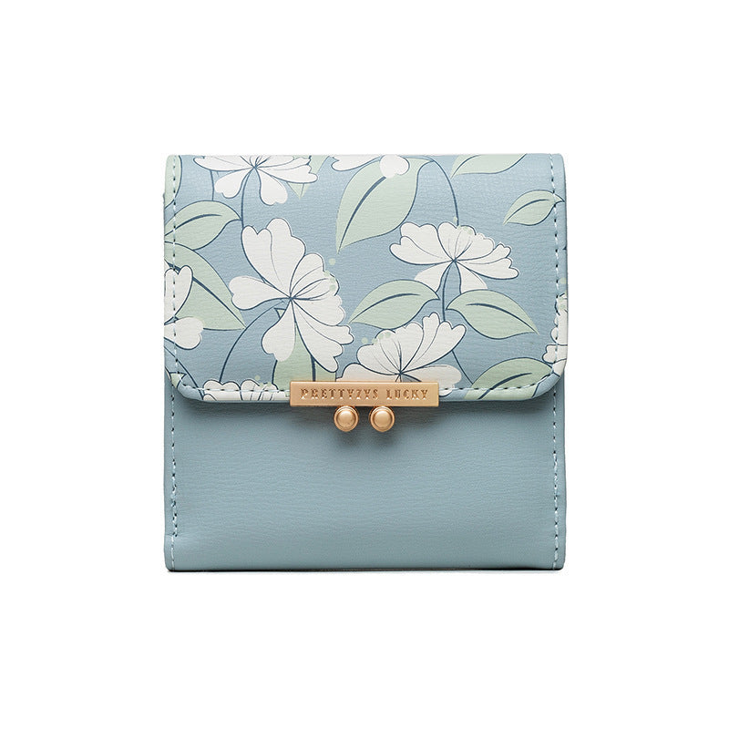 Women's Short Wallet PU Printed Buckle