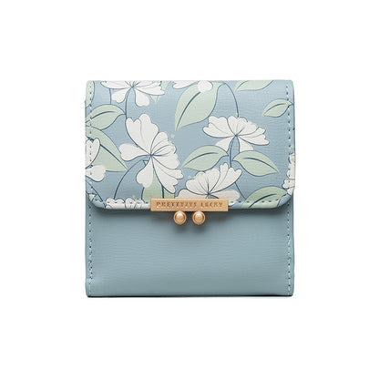 Women's Short Wallet PU Printed Buckle